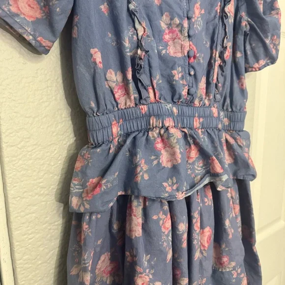 LoveShackFancy • Roth Mini Dress • Blue Floral Print • Medium - Picture 9 of 13